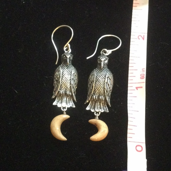 Unique Sterling Silver Bird Earrings - Picture 7 of 8